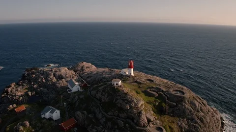 The Lindesnes Lighthouse Vídeo Stock 122223897