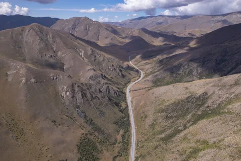 Lindis Pass, NZ Aerial Hyperlapse 5K Stock Footage 237482776