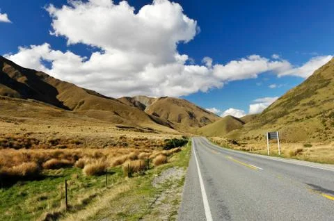 Lindis Pass Foto stock
