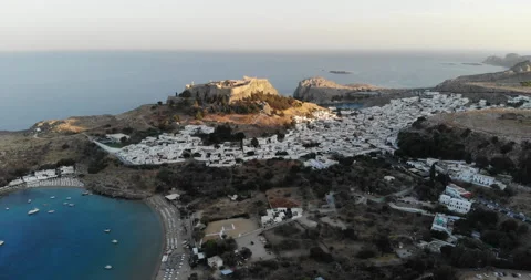 LINDOS GREECE DRON 3 Stock Footage