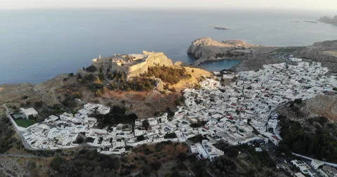 LINDOS GREECE DRON 5 Stock Footage 96349002
