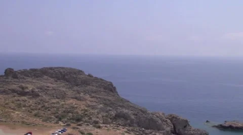 Lindos Town panorama Stock Footage 42738710