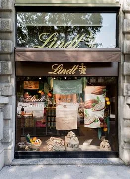 Lindt logo Stock Photos