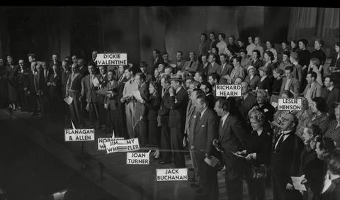 The Line Up For The 1954 Royal Command Performance Stock Photos