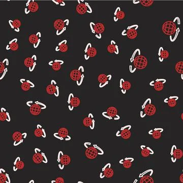 Line 3d modeling icon isolated seamless pattern on black background. Augmented Stock Illustration