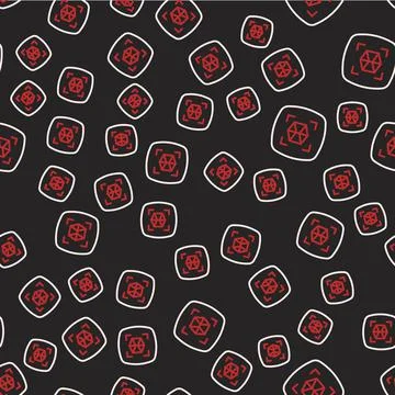 Line 3d modeling icon isolated seamless pattern on black background. Augmente 스톡 일러스트