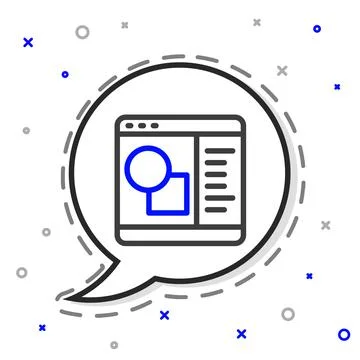 Line 3D printer software icon isolated on white background. 3d printing Stock Illustration