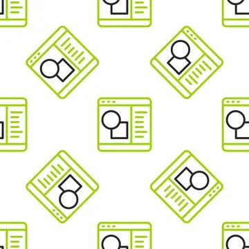 Line 3D printer software icon isolated seamless pattern on white background. 3d Stock Illustration