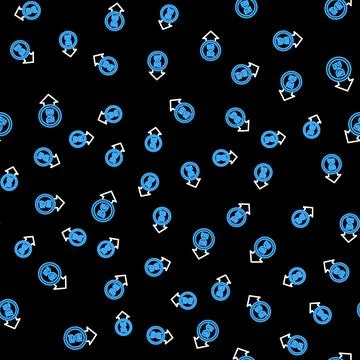 Line 5G new wireless internet wifi connection icon isolated seamless pattern on Illustrazione stock