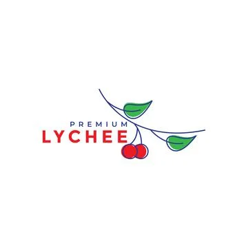 Line abstract branch lychee logo design vector graphic symbol icon illustra.. 스톡 일러스트