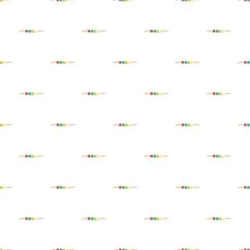 Line of abstract square beads creating a seamless pattern 스톡 일러스트