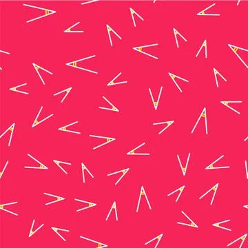 Line Acute angle of 45 degrees icon isolated seamless pattern on red background Stock Illustration