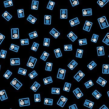 Line Address book line icon isolated seamless pattern on black background Illustrazione stock