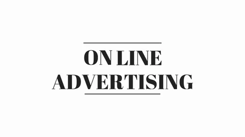On line advertising with animated text effect Stock Footage 121911215