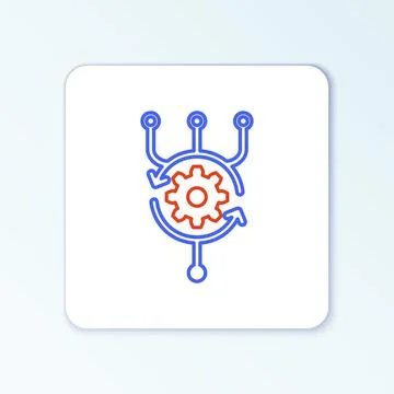 Line Algorithm icon isolated on white background. Algorithm symbol design from Illustrazione stock