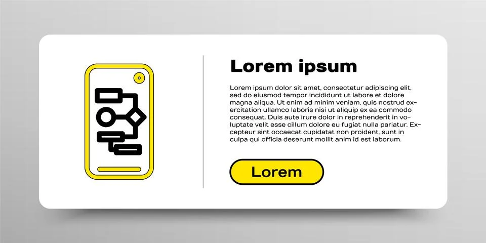 Line Algorithm icon isolated on white background. Algorithm symbol design from Stock Illustration