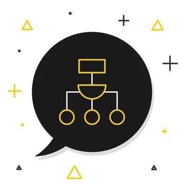 Line Algorithm icon isolated on white background. Algorithm symbol design from Illustrazione stock