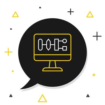 Line Algorithm icon isolated on white background. Algorithm symbol design from Stock Illustration