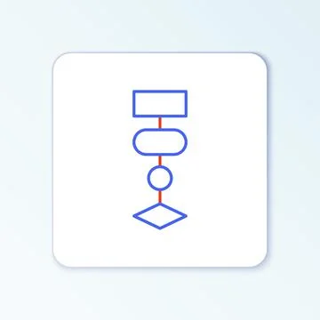 Line Algorithm icon isolated on white background. Algorithm symbol design fro Stockillustratie