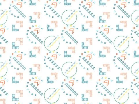Line and  angles on a seamless spring pattern. 스톡 일러스트
