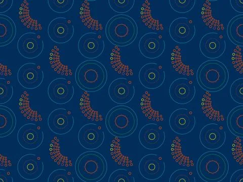 Line and  arrow on a seamless spring pattern. イラスト素材