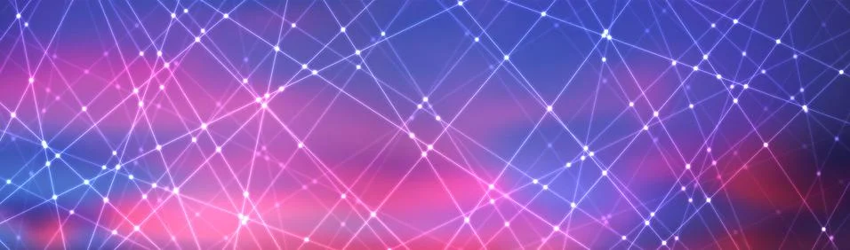 Line and dot pattern and colorful background. Technology concept. イラスト素材