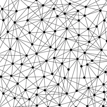 Line and dot pattern background. Communication concept. Illustrazione stock