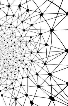 Line and dot pattern background. Communication concept. Foto stock