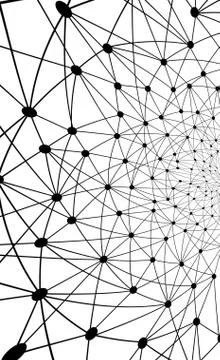 Line and dot pattern background. Communication concept. Stock Photos