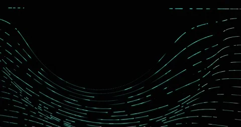 Line and dots abstarct background. Data flow transmission with line distorted. M Stock Footage 146293445