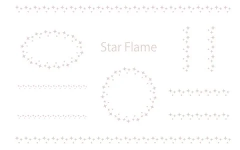 Line and frame set featuring star motifs in calm, muted colors.Designed wit.. Stock Illustration