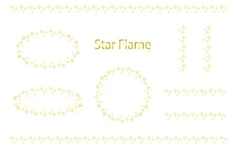 Line and frame set with star motif. Stock Illustration