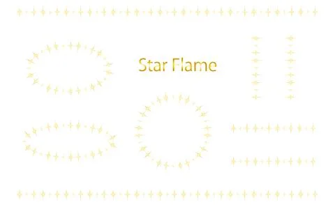 Line and frame set with star motif. Stock Illustration