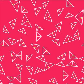 Line Angle bisector of a triangle icon isolated seamless pattern on red Stock Illustration