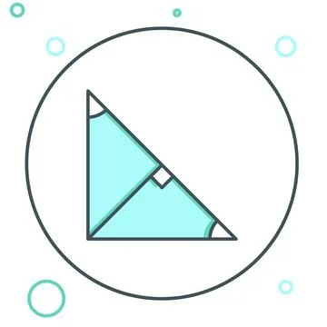 Line Angle bisector of a triangle icon isolated on white background. Colorf.. Stock Illustration