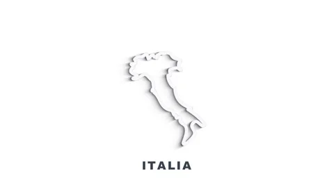 Line animated map showing the state of Italy from the united state of america Stock Footage 151588641