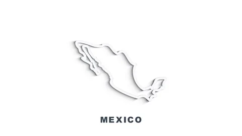 Line animated map showing the state of Mexico from the united state of america Stock Footage 151590593