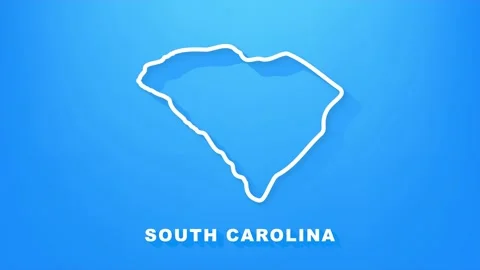 Line animated map showing the state of S... | Stock Video | Pond5