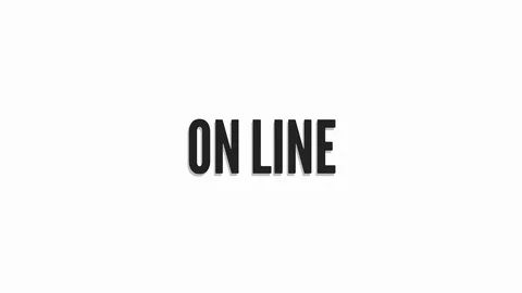 On Line with animated text effect Stock Footage 121911245