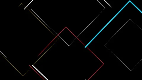 Line animation. Animation of glowing lights trails against black background. Stock-Footage 314253532