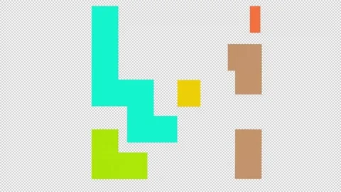 Line. Animation movement of multicolored stripes. Cartoon Stock Footage 170054299