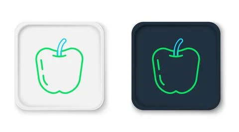 Line Apple icon isolated on white background. Fruit with leaf symbol. Color.. Stock Illustration