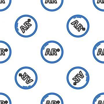 Line Ar, augmented reality icon isolated seamless pattern on white background イラスト素材