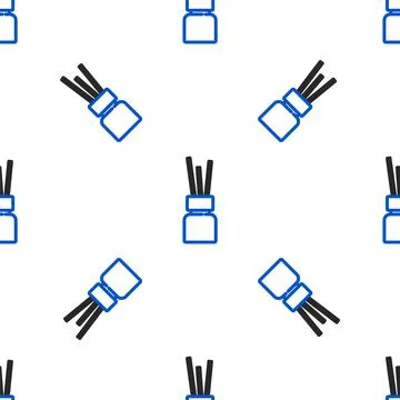 Line Aroma diffuser icon isolated seamless pattern on white background. Glass Stock Illustration
