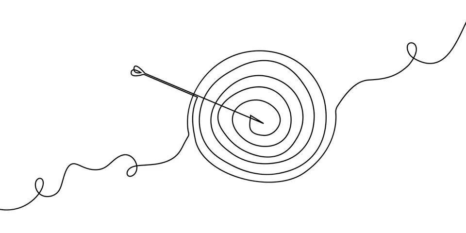 Line arrow continuous one art up drawing target icon direction down. Arrow Stock Illustration