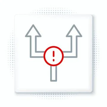 Line Arrow icon isolated on white background. Direction Arrowhead symbol. N.. Stock Illustration
