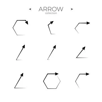 Line Arrow icon set. Arrow vector icon set. Thin line style. For Apps. Editable Illustrazione stock