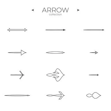 Line Arrow icon set. Arrow vector icon set. Modern vector symbols. Simple Stock Illustration