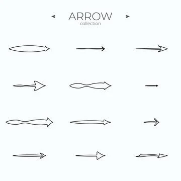 Line Arrow icon set. Arrow vector icon set. Modern vector symbols. For Apps Illustrazione stock