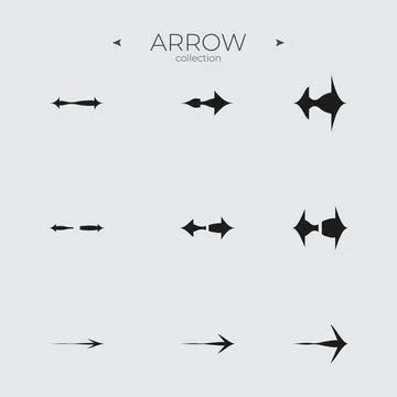 Line Arrow icon set. Line icons collection. Arrow basic UI elements. To use in 스톡 일러스트